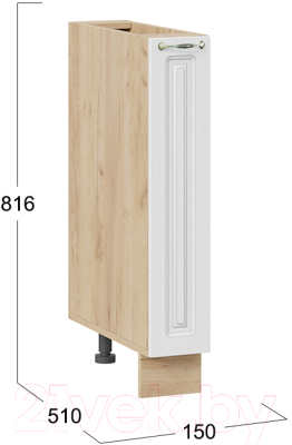 Шкаф карго ТриЯ Бьянка 1Н15К (дуб крафт золотой/дуб белый)