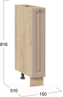 Шкаф карго ТриЯ Бьянка 1Н15К (дуб крафт золотой/дуб кофе)