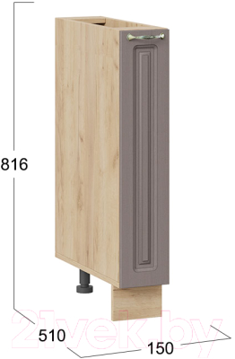 Шкаф карго ТриЯ Бьянка 1Н15К (дуб крафт золотой/дуб серый)