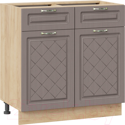 Шкаф-стол кухонный ТриЯ Бьянка 1Н8Я1 (дуб крафт золотой/дуб серый) - фото