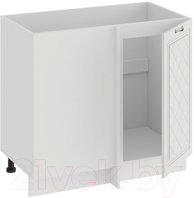 Шкаф под мойку ТриЯ Бьянка 1Н9У (белый/дуб белый)