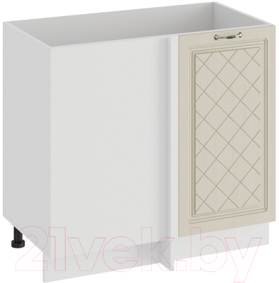 Шкаф под мойку ТриЯ Бьянка 1Н9У (белый/дуб ваниль) - фото