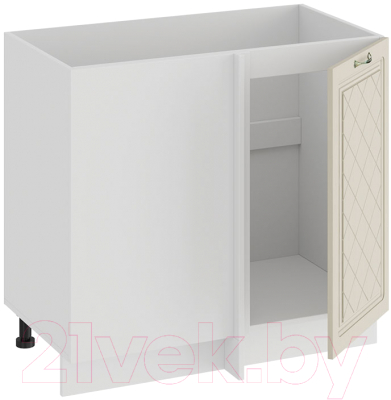 Шкаф под мойку ТриЯ Бьянка 1Н9У (белый/дуб ваниль)