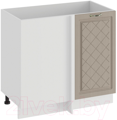 Шкаф под мойку ТриЯ Бьянка 1Н9У (белый/дуб кофе) - фото
