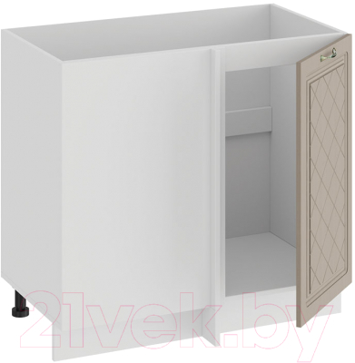 Шкаф под мойку ТриЯ Бьянка 1Н9У (белый/дуб кофе)