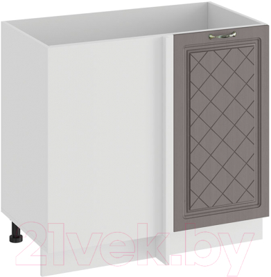 Шкаф под мойку ТриЯ Бьянка 1Н9У (белый/дуб серый) - фото