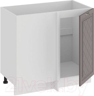 Шкаф под мойку ТриЯ Бьянка 1Н9У (белый/дуб серый)