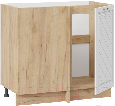 Шкаф под мойку ТриЯ Бьянка 1Н9У (дуб крафт золотой/дуб белый)