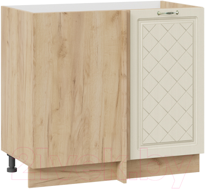 Шкаф под мойку ТриЯ Бьянка 1Н9У (дуб крафт золотой/дуб ваниль) - фото