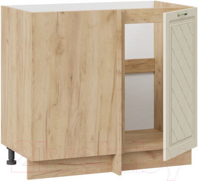 Шкаф под мойку ТриЯ Бьянка 1Н9У (дуб крафт золотой/дуб ваниль)