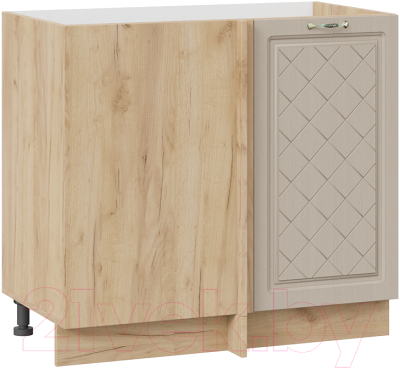 Шкаф под мойку ТриЯ Бьянка 1Н9У (дуб крафт золотой/дуб кофе) - фото