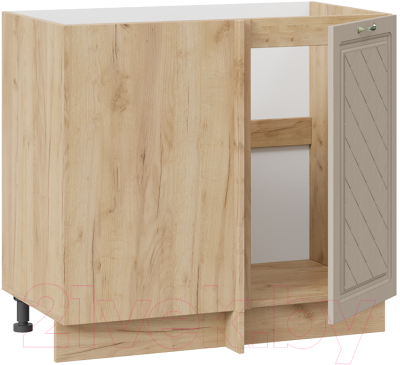 Шкаф под мойку ТриЯ Бьянка 1Н9У (дуб крафт золотой/дуб кофе)