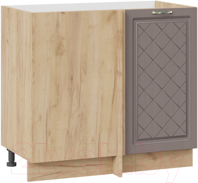 Шкаф под мойку ТриЯ Бьянка 1Н9У (дуб крафт золотой/дуб серый) - фото
