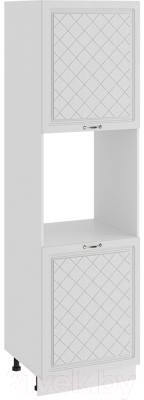 Шкаф-пенал кухонный ТриЯ Бьянка 1П6 (белый/дуб белый) - фото