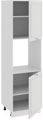 Шкаф-пенал кухонный ТриЯ Бьянка 1П6 (белый/дуб белый)