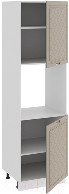 Шкаф-пенал кухонный ТриЯ Бьянка 1П6 (белый/дуб кофе)