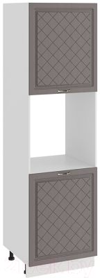 Шкаф-пенал кухонный ТриЯ Бьянка 1П6 (белый/дуб серый) - фото