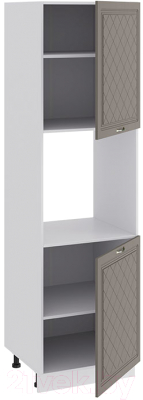 Шкаф-пенал кухонный ТриЯ Бьянка 1П6 (белый/дуб серый)