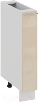 Шкаф карго ТриЯ Весна 1Н15К (белый/ваниль глянец) - фото