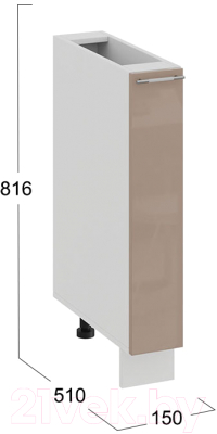 Шкаф карго ТриЯ Весна 1Н15К (белый/кофе с молоком)