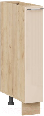 Шкаф карго ТриЯ Весна 1Н15К (дуб крафт золотой/ваниль глянец) - фото