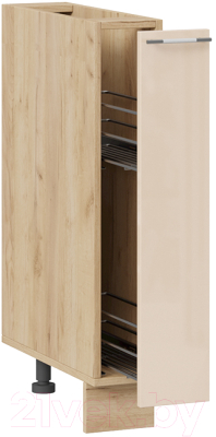Шкаф карго ТриЯ Весна 1Н15К (дуб крафт золотой/ваниль глянец)