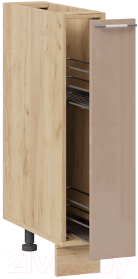 Шкаф карго ТриЯ Весна 1Н15К (дуб крафт золотой/кофе с молоком)