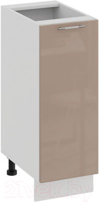 Шкаф-стол кухонный ТриЯ Весна 1Н3 (белый/кофе с молоком) - фото