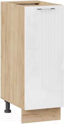 Шкаф-стол кухонный ТриЯ Весна 1Н3 (дуб крафт золотой/белый глянец) - фото