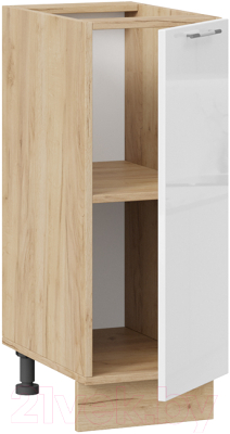 Шкаф-стол кухонный ТриЯ Весна 1Н3 (дуб крафт золотой/белый глянец)