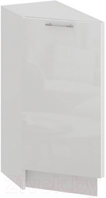 Шкаф-стол кухонный ТриЯ Весна 1Н3Т (белый/белый глянец) - фото