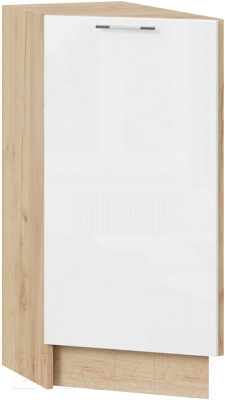 Шкаф-стол кухонный ТриЯ Весна 1Н3Т (дуб крафт золотой/белый глянец) - фото