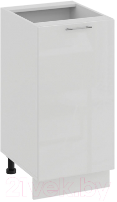 Шкаф-стол кухонный ТриЯ Весна 1Н4 (белый/белый глянец) - фото