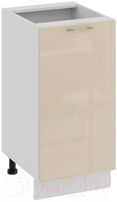 Шкаф-стол кухонный ТриЯ Весна 1Н4 (белый/ваниль глянец) - фото