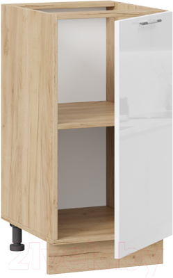 Шкаф-стол кухонный ТриЯ Весна 1Н4 (дуб крафт золотой/белый глянец)