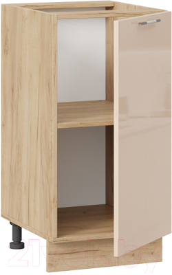Шкаф-стол кухонный ТриЯ Весна 1Н4 (дуб крафт золотой/ваниль глянец)