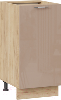 Шкаф-стол кухонный ТриЯ Весна 1Н4 (дуб крафт золотой/кофе с молоком) - фото