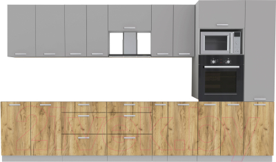 Готовая кухня Интерлиния Мила Лайт 3.6 ВТ без столешницы - фото