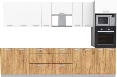 Готовая кухня Интерлиния Мила Лайт 3.4 ВТ без столешницы - фото