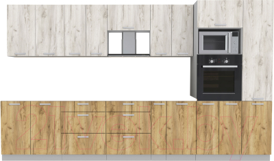 Готовая кухня Интерлиния Мила Лайт 3.6 ВТ без столешницы - фото