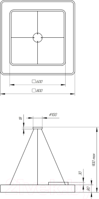 Потолочный светильник ЭРА Geometria Quadro / Б0050584