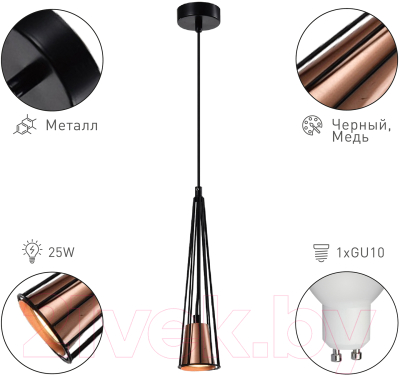 Потолочный светильник Rivoli Emily 4160-201 / Б0055018