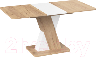 Обеденный стол ТриЯ Люксембург тип 3 (дуб крафт золотой/белый)