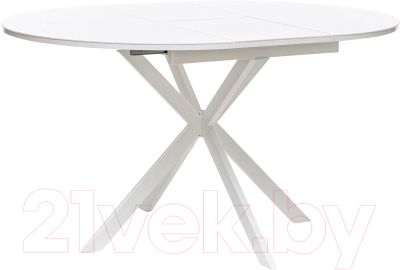 Обеденный стол Импэкс Leset Капри (белый/стекло белое)