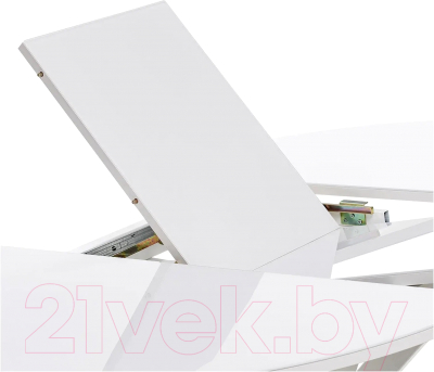 Обеденный стол Импэкс Leset Капри (белый/стекло белое)