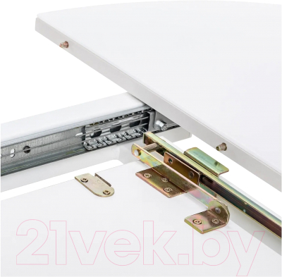 Обеденный стол Импэкс Leset Капри (белый/стекло белое)