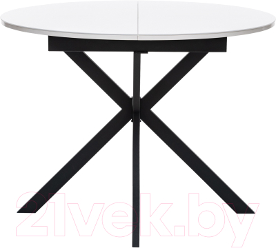 Обеденный стол Импэкс Leset Капри (черный/стекло белое)