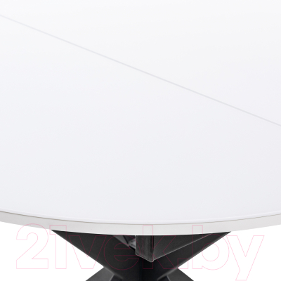 Обеденный стол Импэкс Leset Капри (черный/стекло белое)