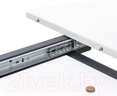 Обеденный стол Импэкс Leset Капри (черный/стекло белое)