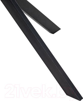 Обеденный стол Импэкс Leset Капри (черный/стекло белое)